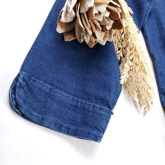 New J. Jill Denim Sheath Chambray Midi Dress Size XS - Picture 6 of 14